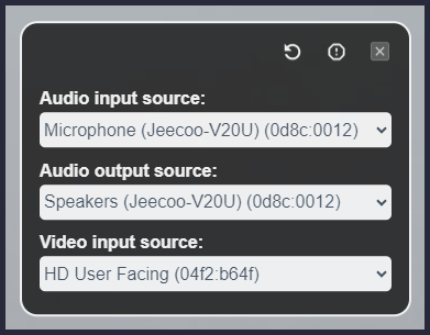 A closeup of the World Stream Device Management panel. The UI for this panel is described below.